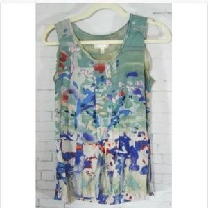 Moulinette Soeurs Silk Sleeveless Top Floral